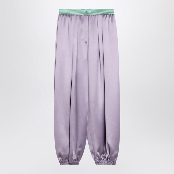Valentino  Wide Lilac Silk Pants