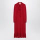 Valentino Red Dress With Ruffled Bow