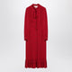 Valentino  Red Dress With Ruffled Bow