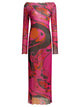 Emilio Pucci Orchidee Fuchsia Polyamide Long Dress