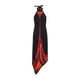 Emilio Pucci Orange And Black Silk Dress