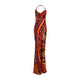 Emilio Pucci Orange And Black Long Dress