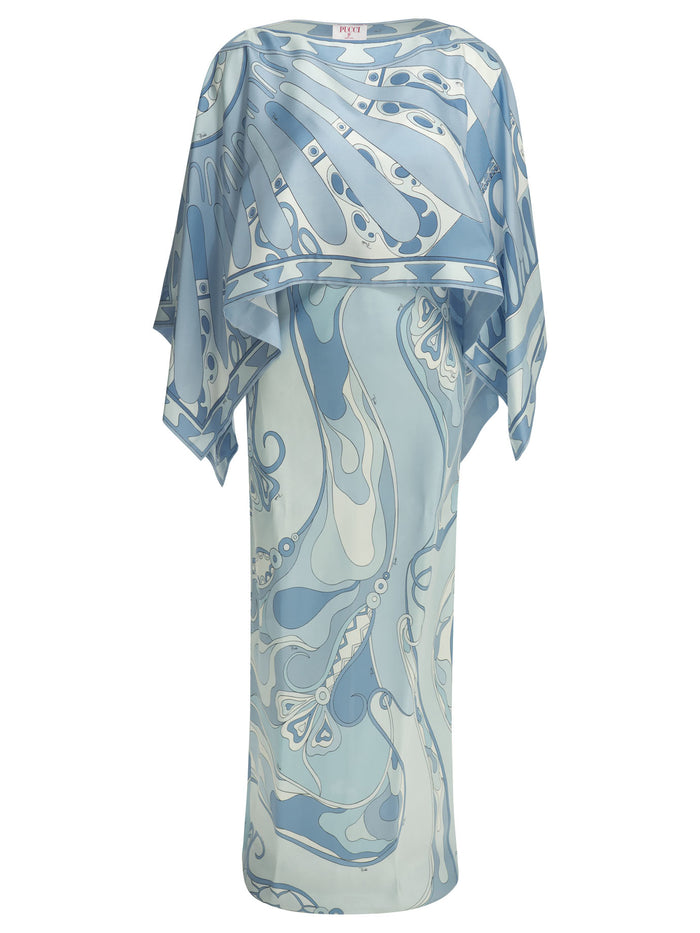Emilio Pucci "Orchid" Slip Dress With Shrug Cover-Up