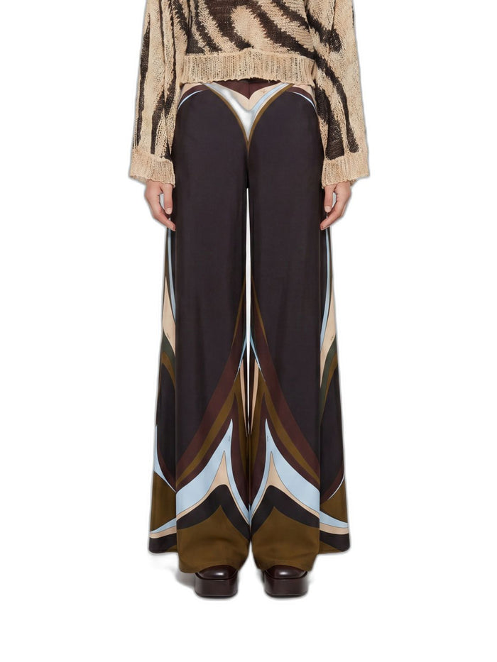 Emilio Pucci Printed Silk Trousers