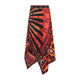 Emilio Pucci Orange Black Asymmetric Draped Skirt