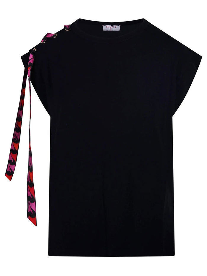 Emilio Pucci Foulard-Detail Viscose T-Shirt