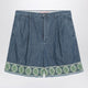 Valentino  Blue Bermuda Short With Jacquard Bottom