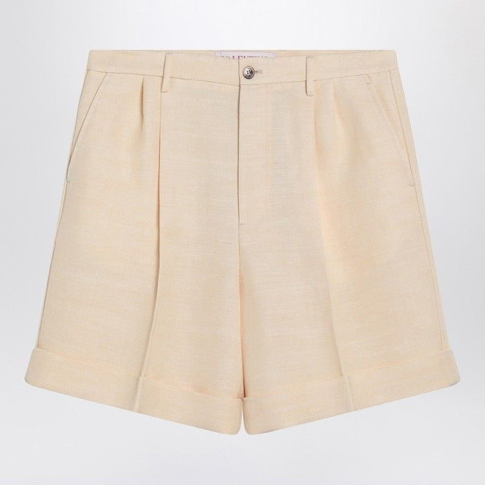 Valentino Garavani Cream Jute Bermuda Shorts