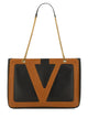 Valentino Garavani Black Nappa Leather Medium Viva Superstar Shopping Bag