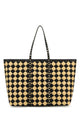 Valentino Garavani Embroidered Raffia Rockstud Shopping Bag