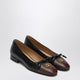 Valentino Garavani Black Leather Valet Du Roi Ballerinas