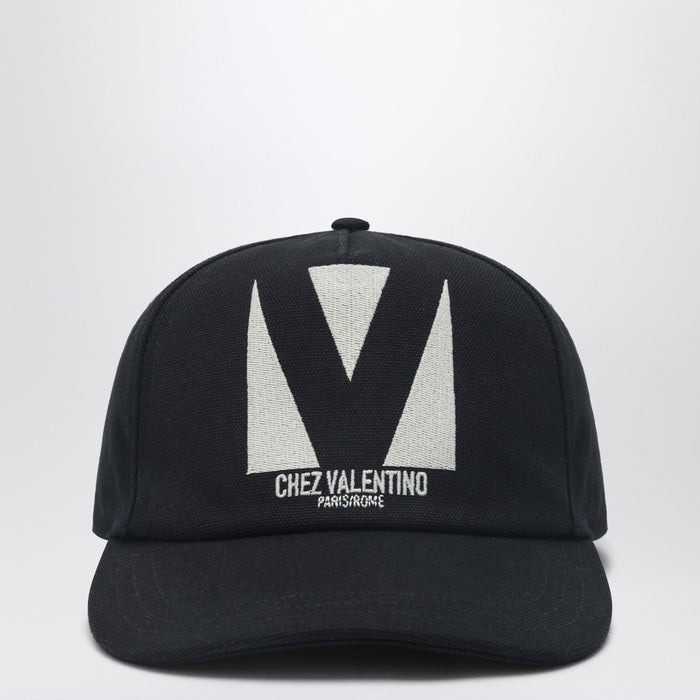 Valentino Garavani Chez Valentino Black Baseball Cap
