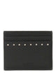 Valentino Garavani Garnet Calfskin Rockstud Card Holder