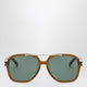 Saint Laurent Sl 545 Aviator Sunglasses In Brown