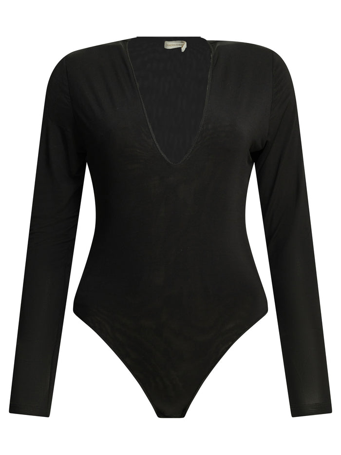 Zimmermann Black Viscose Elastane Long-Sleeved Bodysuit