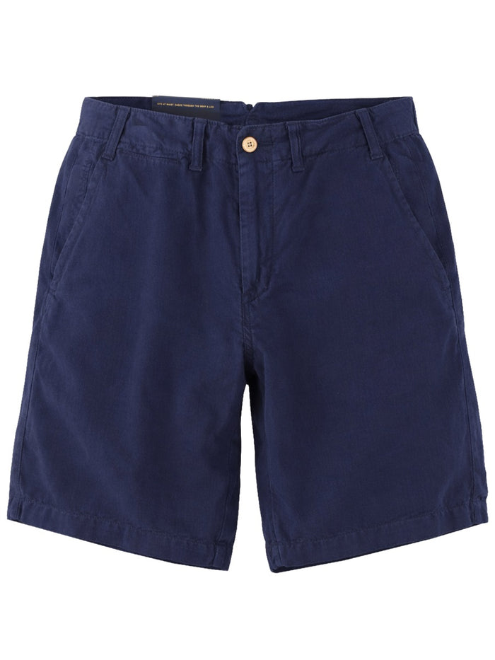 Polo Ralph Lauren Blue Linen-Cotton Shorts