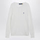 Polo Ralph Lauren White Cableknit Cotton Sweater