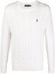 Polo Ralph Lauren White Cotton Sweater Pullover