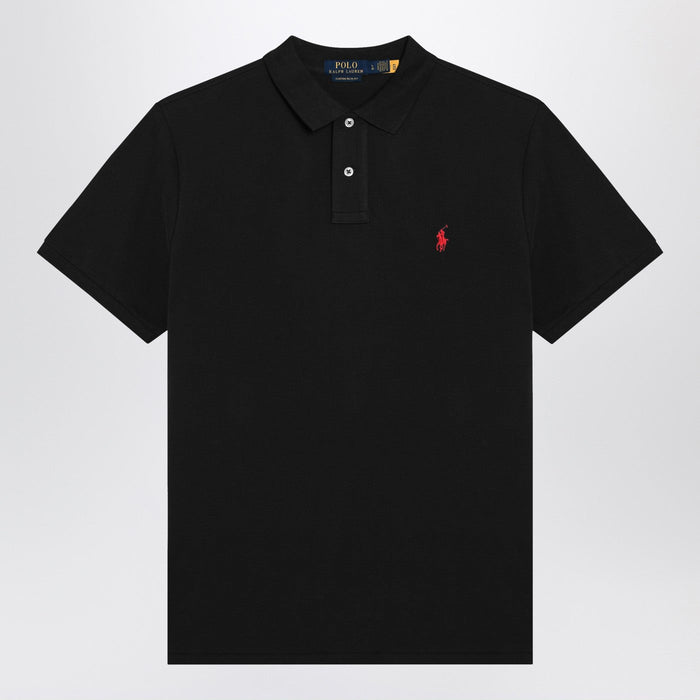 Polo Ralph Lauren Black Cotton Custom Slim-Fit Polo