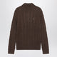 Polo Ralph Lauren Brown Cotton Quarter-Zip Sweater