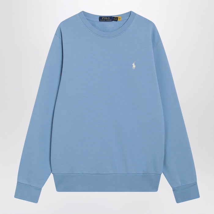 Polo Ralph Lauren Light Blue Cotton Crew-Neck Sweatshirt