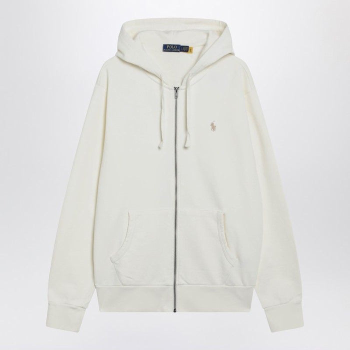 Polo Ralph Lauren Ivory Cotton Zipup Sweatshirt