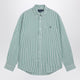 Polo Ralph Lauren White/Green Striped Custom-Fit Shirt