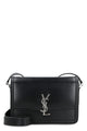 Saint Laurent Black Leather Solferino Shoulder Bag