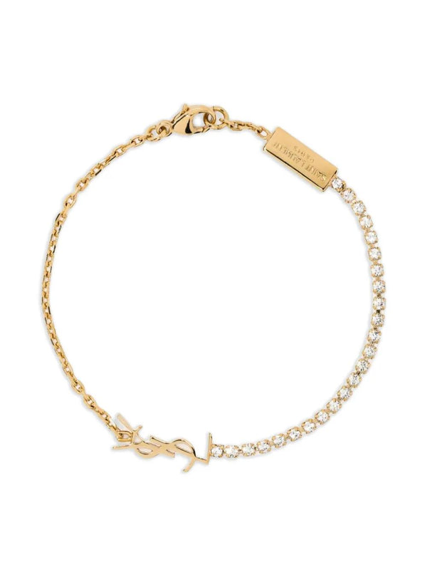 Saint Laurent Cassandre Charm Bracelet In Goldtone Metal