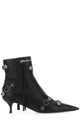 Balenciaga Black Leather Cagole Ankle Boots