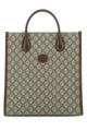 Gucci Gg Supreme Fabric And Leather Handbag