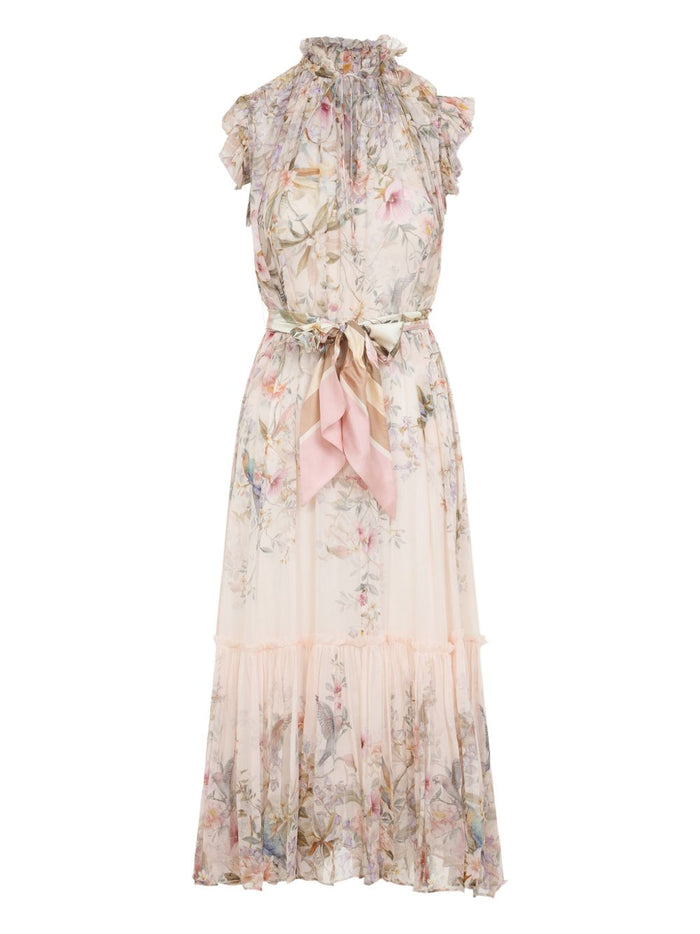 Zimmermann Rebellion Flutter Midi Dress
