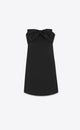 Saint Laurent Black Satin Mini Dress