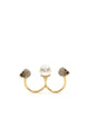 Alexander Mcqueen Pearl N Skl Dlb Ring