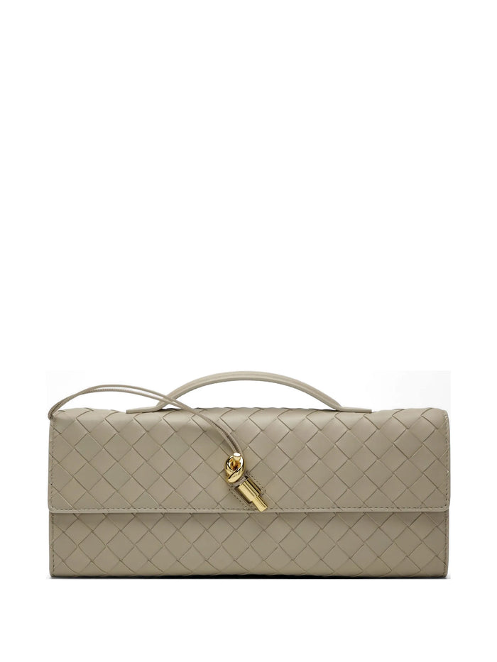 Bottega Veneta Ecru Leather Top Handle Bag