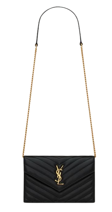 Saint Laurent Cassandre Envelope Chain Wallet