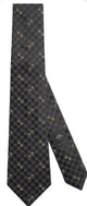 Gucci Silk Tie Geometric Gold Accents