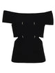 Alexander Mcqueen Black Stretch Viscose Blend Top