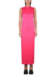 Versace Long Dress With Ring Neckline