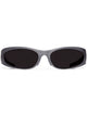 Balenciaga Grey Metal Sunglasses