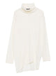 High High High-Neck Asymmetric-Hem Top