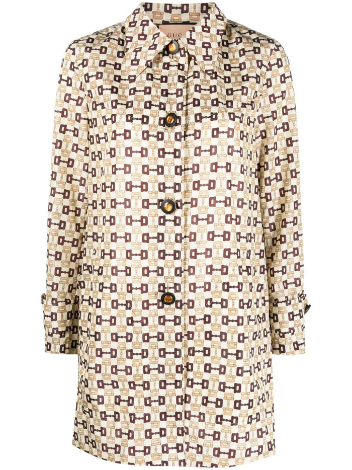Gucci Gucci Horsebit Print Coat