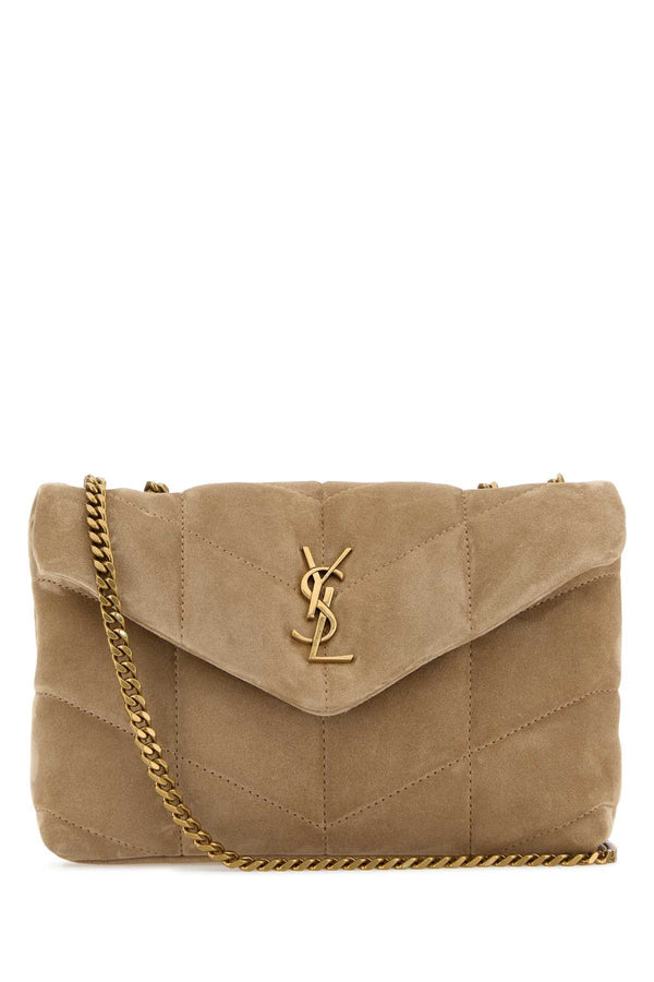 Saint Laurent Clear Beige Calf Leather Mono Mini Bag