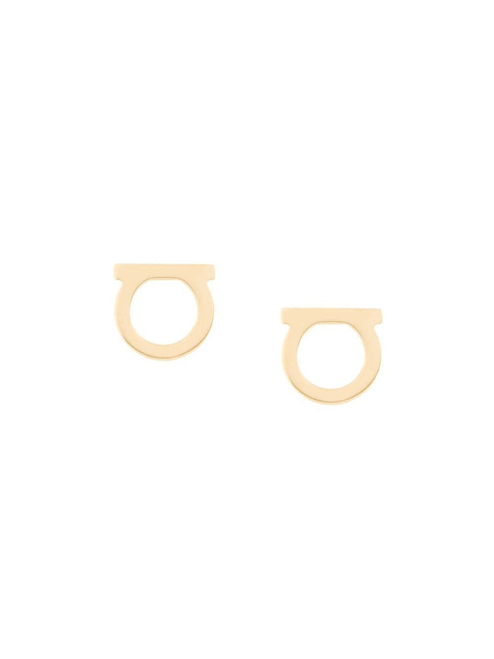 Ferragamo Gancini Earrings In Brass