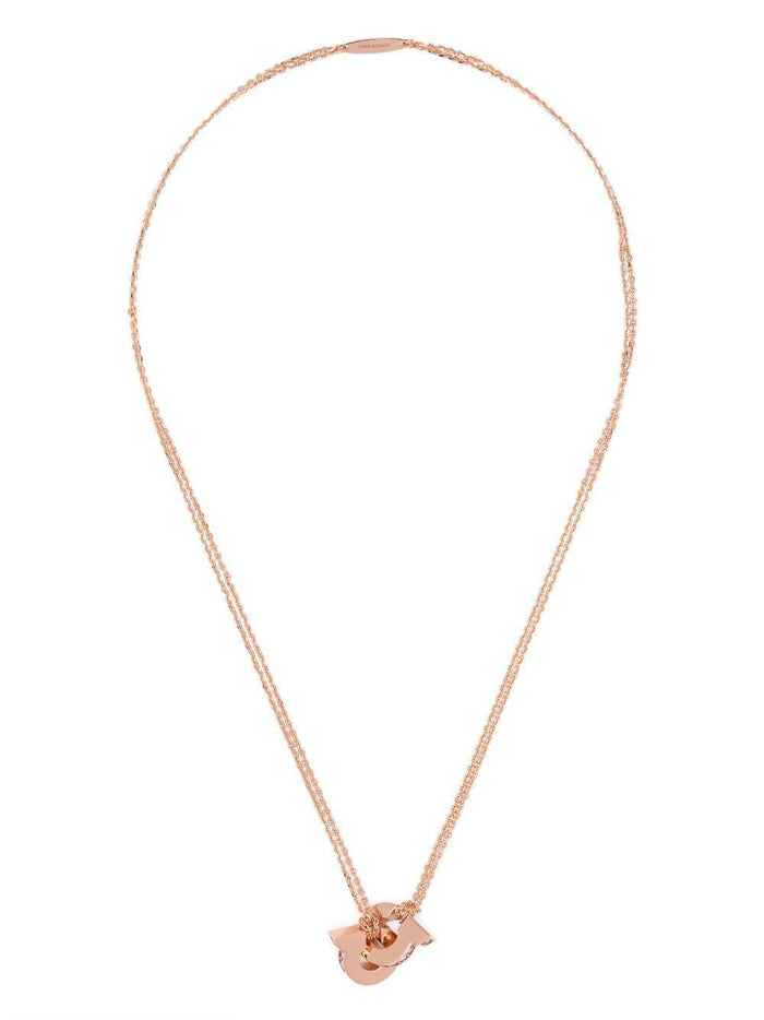 Ferragamo Double Gancini Pendant Necklace
