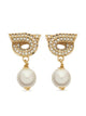 Ferragamo Gancini Earrings With Pearls And Crystals