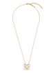 Ferragamo Crystal Embellished Four Gancini Pendant Necklace