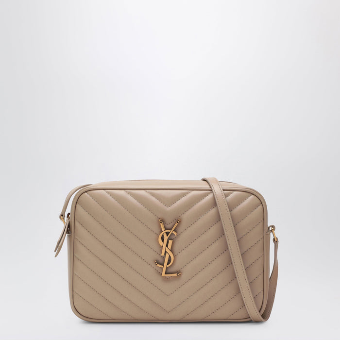 Saint Laurent Beige Lou Camera Bag In Quilted Leather