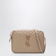 Saint Laurent Beige Lou Camera Bag In Quilted Leather