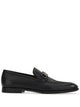 Ferragamo Gancini-Buckle Black Leather Loafers